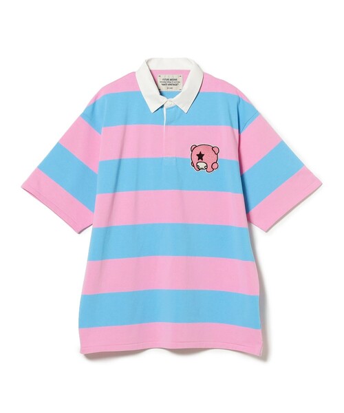 FUTURE ARCHIVE(フューチャーアーカイブ)の「YAMEPI × FUTURE ARCHIVE / 別注 Rugger Shirt(ポロシャツ・メンズ・グリーン/ピンク・XL/L/M/S)」の3枚目の写真