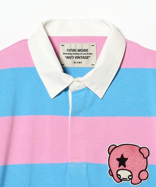 FUTURE ARCHIVE(フューチャーアーカイブ)の「YAMEPI × FUTURE ARCHIVE / 別注 Rugger Shirt(ポロシャツ・メンズ・グリーン/ピンク・XL/L/M/S)」の4枚目の写真