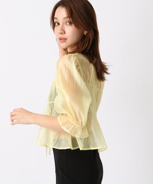 FOREVER 21（フォーエバー トゥエンティーワン）の「【2024SS】3WAYリボンブラウス（シャツ/ブラウス・レディース・オフホワイト/ブラック/イエロー/グリーン/ブルー・FREE）」の5枚目の写真