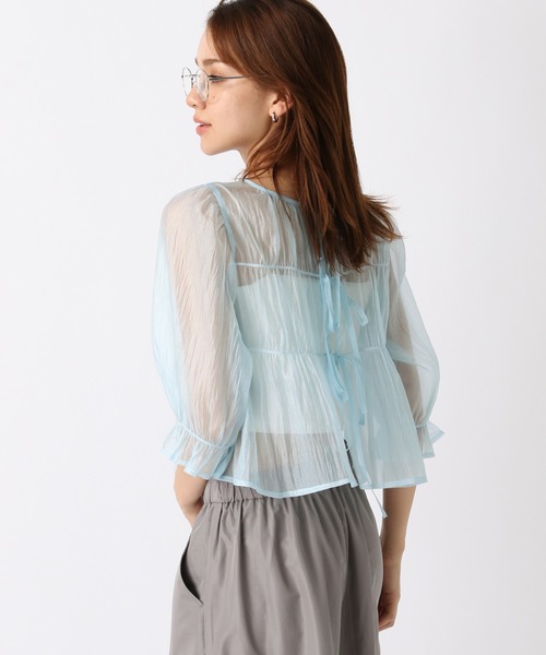 FOREVER 21（フォーエバー トゥエンティーワン）の「【2024SS】3WAYリボンブラウス（シャツ/ブラウス・レディース・オフホワイト/ブラック/イエロー/グリーン/ブルー・FREE）」の4枚目の写真