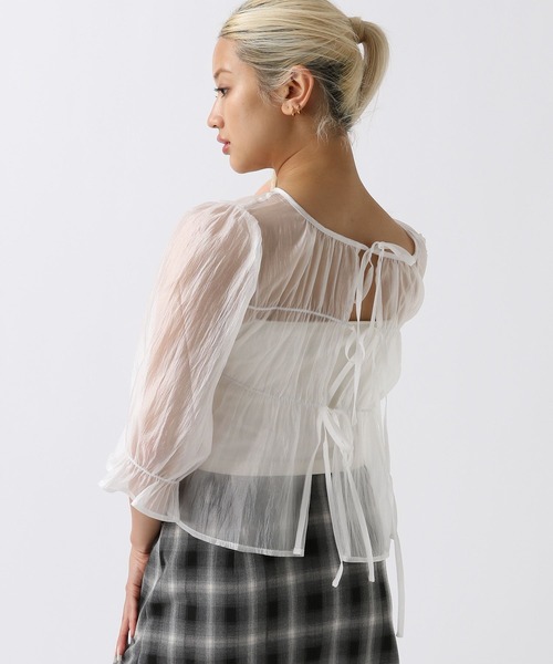 FOREVER 21（フォーエバー トゥエンティーワン）の「【2024SS】3WAYリボンブラウス（シャツ/ブラウス・レディース・オフホワイト/ブラック/イエロー/グリーン/ブルー・FREE）」の11枚目の写真