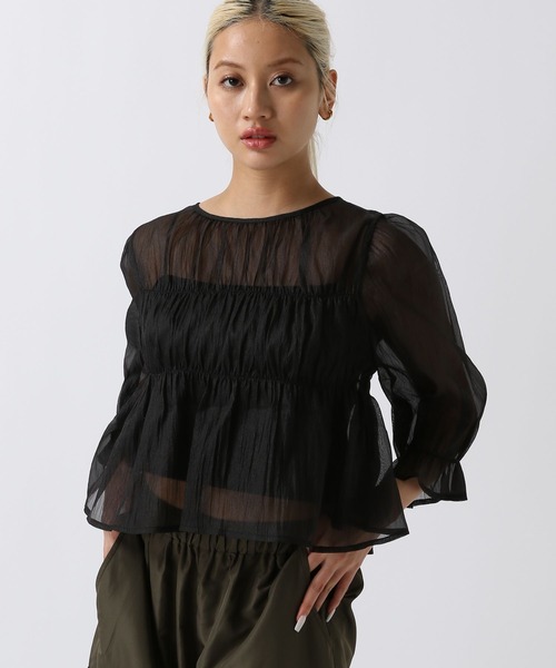 FOREVER 21（フォーエバー トゥエンティーワン）の「【2024SS】3WAYリボンブラウス（シャツ/ブラウス・レディース・オフホワイト/ブラック/イエロー/グリーン/ブルー・FREE）」の6枚目の写真