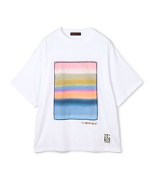 CABaN スビンコットン フラワーサークルプリントTシャツ（Tシャツ