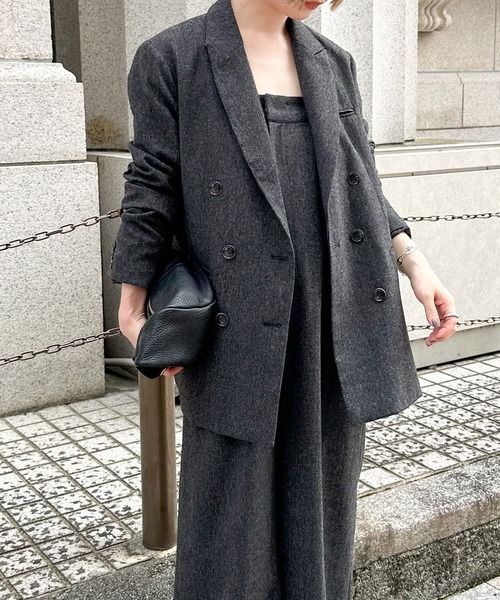 セール】【サイズ展開あり】ツイードダブルジャケット（テーラード
