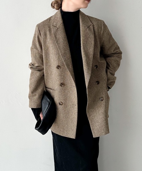 サイズ展開あり】ツイードダブルジャケット（テーラードジャケット