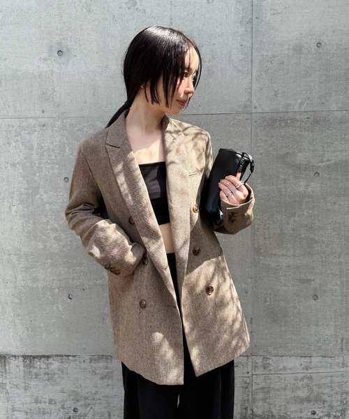 サイズ展開あり】ツイードダブルジャケット（テーラード