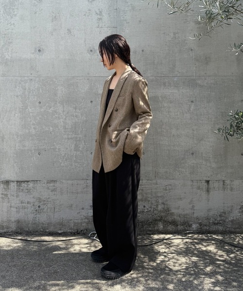 サイズ展開あり】ツイードダブルジャケット（テーラードジャケット