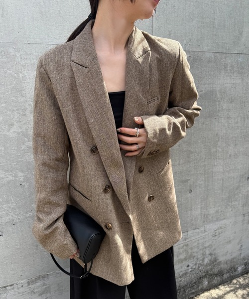 サイズ展開あり】ツイードダブルジャケット（テーラードジャケット