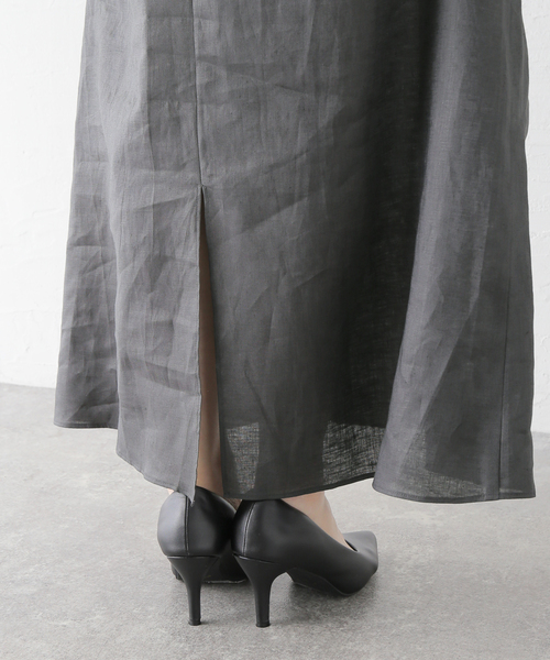 AP STUDIO（エーピーストゥディオ）の「リネンシャーリングワンピース