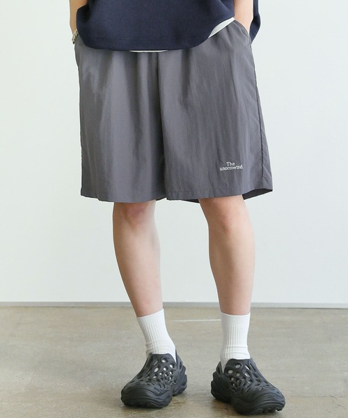 The unormwind（ザアンノームワインド）の「【3点セットアップ】刺繍オーバーサイズ鹿の子ポンチポロシャツ＆ナイロンショーツ＆ソックス（セットアップ・メンズ・ブラック/ホワイト/ネイビー/ホワイト系/ブラック系・S/M/L/XL）」の21枚目の写真