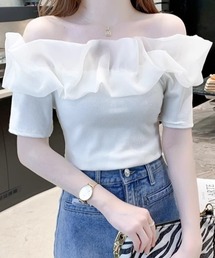 オフショルダー」に該当するトップス（ホワイト/白色系