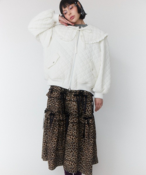 Candy Stripper（キャンディストリッパー）の「TINY RIBBON TIERED スカート（スカート・レディース・ベージュ/レッド/ブラック・2）」の17枚目の写真