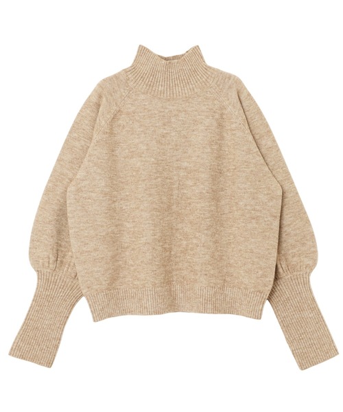 セール】ハイネックサムホールボリューム袖ニットトップス（ニット