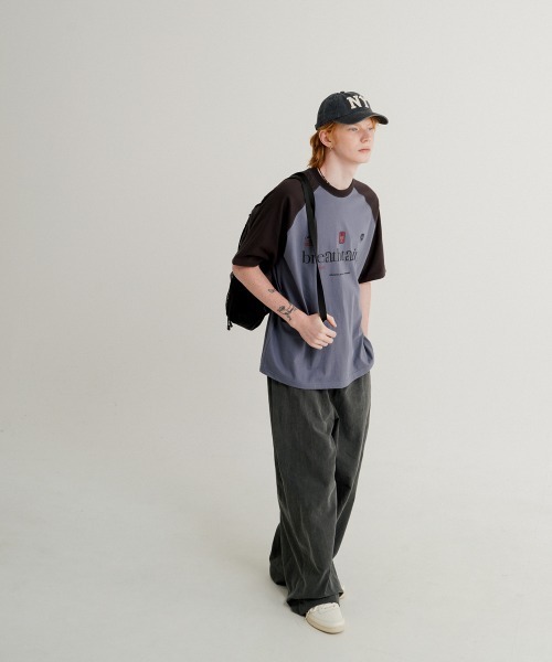 WV PROJECT(ダブリューブイプロジェクト)の「【WV PROJECT】Bright raglan 12sleeve t-shirts / MJST7726(Tシャツ/カットソー・メンズ・ライトグレー/ブラック/ブルー系/イエロー系/ピンク系・LL/M/L)」の13枚目の写真