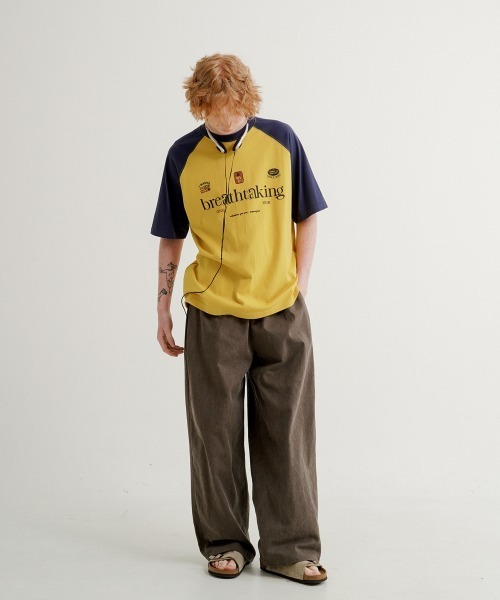 WV PROJECT(ダブリューブイプロジェクト)の「【WV PROJECT】Bright raglan 12sleeve t-shirts / MJST7726(Tシャツ/カットソー・メンズ・ライトグレー/ブラック/ブルー系/イエロー系/ピンク系・LL/M/L)」の16枚目の写真