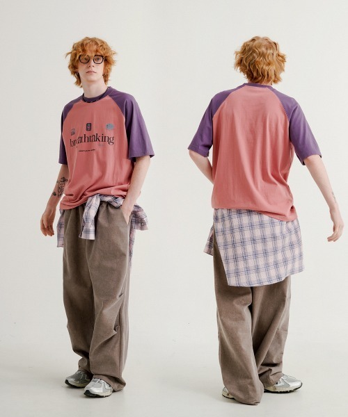 WV PROJECT(ダブリューブイプロジェクト)の「【WV PROJECT】Bright raglan 12sleeve t-shirts / MJST7726(Tシャツ/カットソー・メンズ・ライトグレー/ブラック/ブルー系/イエロー系/ピンク系・LL/M/L)」の19枚目の写真
