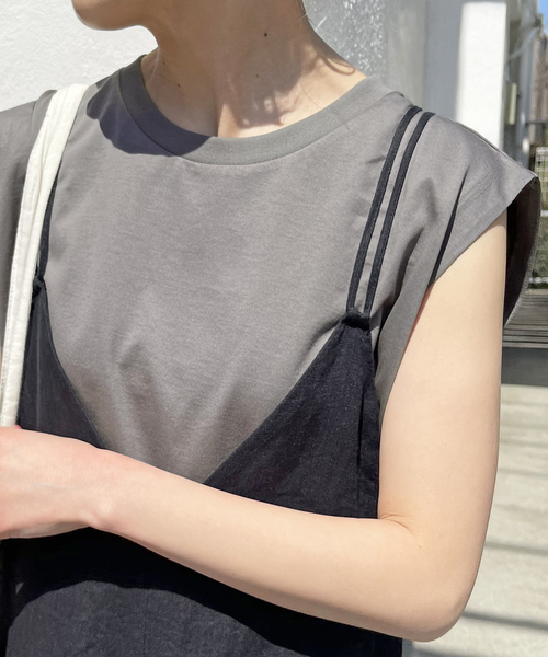 Spick & Span(スピックアンドスパン)の「≪追加2≫ファインコットンジャージーノースリーブプルオーバー(Tシャツ/カットソー・レディース・ライトグレー/グレー/ホワイト/ベージュ・FREE)」の11枚目の写真