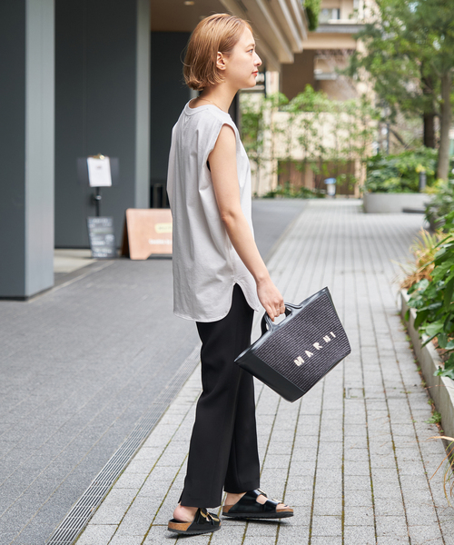Spick & Span(スピックアンドスパン)の「≪追加2≫ファインコットンジャージーノースリーブプルオーバー(Tシャツ/カットソー・レディース・ライトグレー/グレー/ホワイト/ベージュ・FREE)」の13枚目の写真