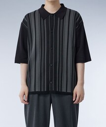 グラデーションジャガードニット(1 OFF WHITE): : メンズ
