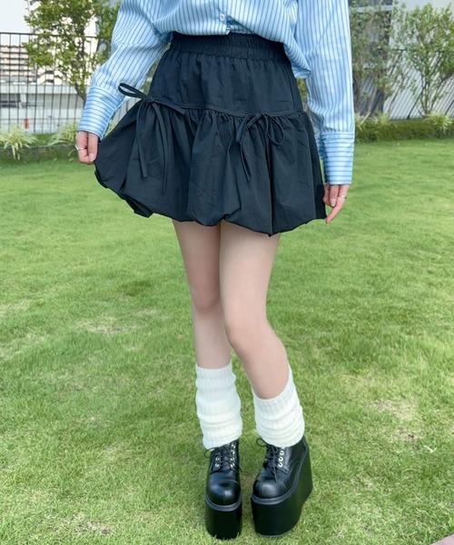 Diable baiser(ディアブルベーゼ)の「バルーンミニスカート(スカート・レディース・ブラック/オフホワイト/グレー・MEDIUM/SMALL/LARGE)」の9枚目の写真