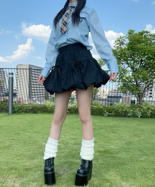 Diable baiser(ディアブルベーゼ)の「バルーンミニスカート(スカート・レディース・ブラック/オフホワイト/グレー・MEDIUM/SMALL/LARGE)」の8枚目の写真
