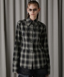 PRANK PROJECT | 【24AUTUMN PRE ORDER】マルチチェックボディピアスシャツ / Multi Check Body Pierce Shirt(シャツ/ブラウス)