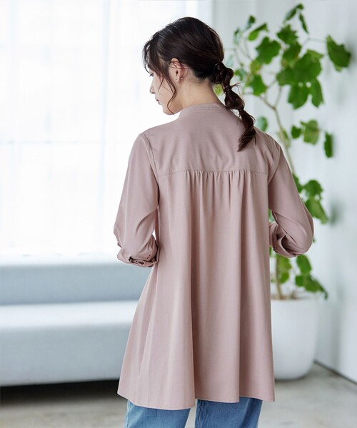 バンドカラーシャツチュニックブラウス（シャツ/ブラウス）｜Tiaclasse（ティアクラッセ）