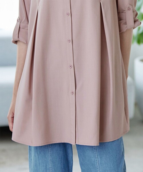 バンドカラーシャツチュニックブラウス（シャツ/ブラウス）｜Tiaclasse（ティアクラッセ）