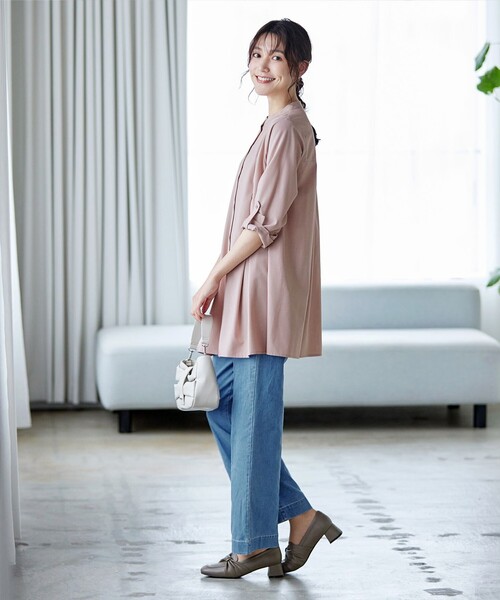 バンドカラーシャツチュニックブラウス（シャツ/ブラウス）｜Tiaclasse（ティアクラッセ）