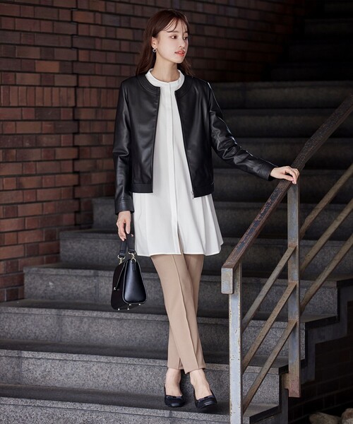 バンドカラーシャツチュニックブラウス（シャツ/ブラウス）｜Tiaclasse（ティアクラッセ）