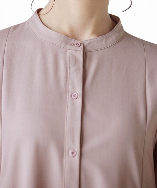 バンドカラーシャツチュニックブラウス（シャツ/ブラウス）｜Tiaclasse（ティアクラッセ）