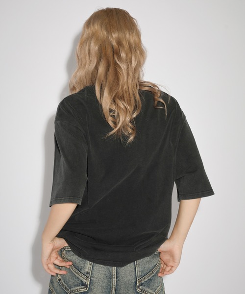 MSG(エムエスジー)の「ルーズシルエットマルチグラフィックヴィンテージ加工/ピグメント/ラメ半袖Tシャツ Y2K(Tシャツ/カットソー・メンズ・ブラック系1/ブラック系2/ブラック系3/ブラック系4・L/M/XL)」の15枚目の写真