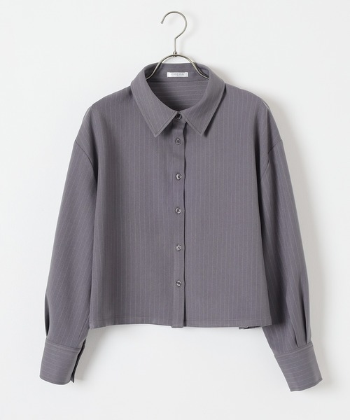 Honeys（ハニーズ）の「ネクタイ付きシャツ（シャツ/ブラウス・レディース・ブラック/ブルー/チャコールグレー/ホワイト・S/M/L）」の13枚目の写真