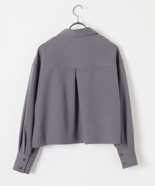 Honeys（ハニーズ）の「ネクタイ付きシャツ（シャツ/ブラウス・レディース・ブラック/ブルー/チャコールグレー/ホワイト・S/M/L）」の14枚目の写真