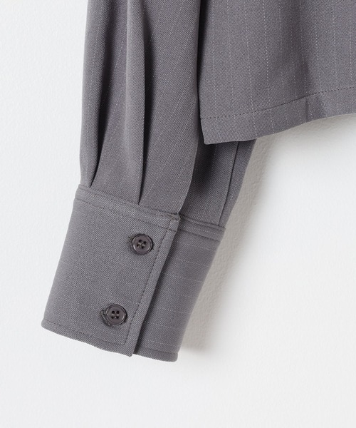 Honeys（ハニーズ）の「ネクタイ付きシャツ（シャツ/ブラウス・レディース・ブラック/ブルー/チャコールグレー/ホワイト・S/M/L）」の17枚目の写真