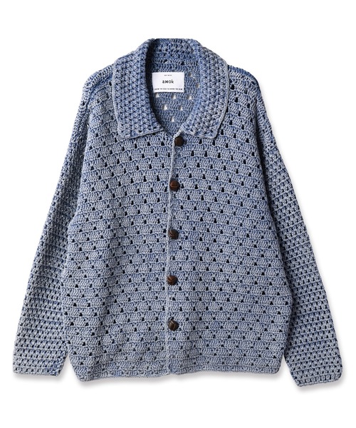 amok（アモク）の「PIGMENT HAND-KNITING CARDIGAN（カーディガン/ボレロ・メンズ・ブラック/ブルー・S/M）」の12枚目の写真