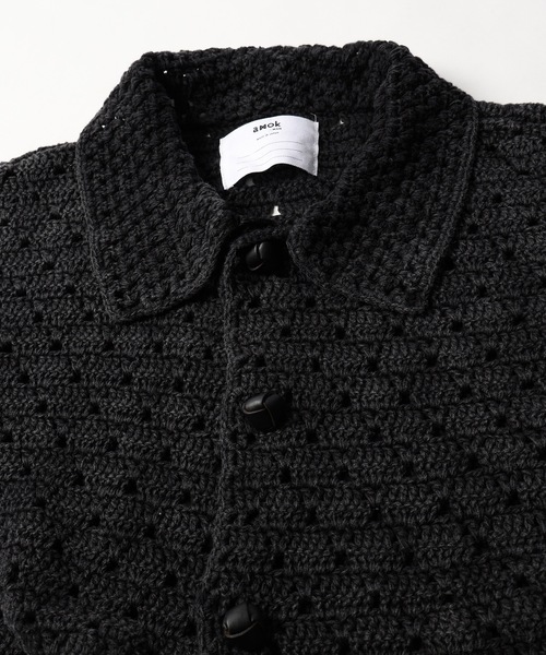 amok（アモク）の「PIGMENT HAND-KNITING CARDIGAN（カーディガン/ボレロ・メンズ・ブラック/ブルー・S/M）」の10枚目の写真
