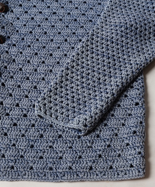 amok（アモク）の「PIGMENT HAND-KNITING CARDIGAN（カーディガン/ボレロ・メンズ・ブラック/ブルー・S/M）」の4枚目の写真