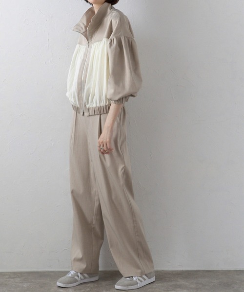 meilmada（メイルマダ）の「バックゴムタックワイドパンツ（スラックス・レディース・チャコールグレー/グレイッシュベージュ・FREE）」の21枚目の写真