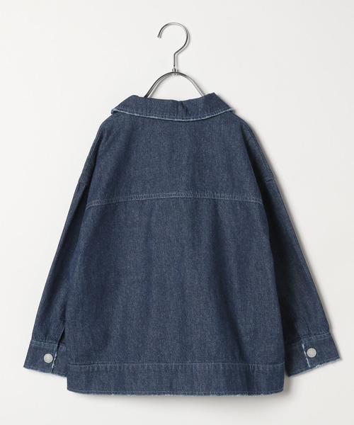 BAYFLOW（ベイフロー）の「[トレンドのゆったりシルエット♪] ビッグＧジャン(KIDS)（デニムジャケット・キッズ・ブラック/ブルー・140cm/150cm/110cm/120cm/130cm）」の3枚目の写真