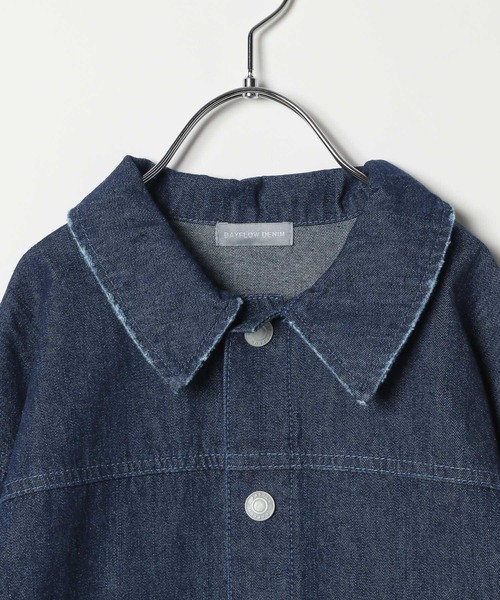 BAYFLOW（ベイフロー）の「[トレンドのゆったりシルエット♪] ビッグＧジャン(KIDS)（デニムジャケット・キッズ・ブラック/ブルー・140cm/150cm/110cm/120cm/130cm）」の4枚目の写真