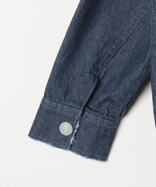 BAYFLOW（ベイフロー）の「[トレンドのゆったりシルエット♪] ビッグＧジャン(KIDS)（デニムジャケット・キッズ・ブラック/ブルー・140cm/150cm/110cm/120cm/130cm）」の5枚目の写真