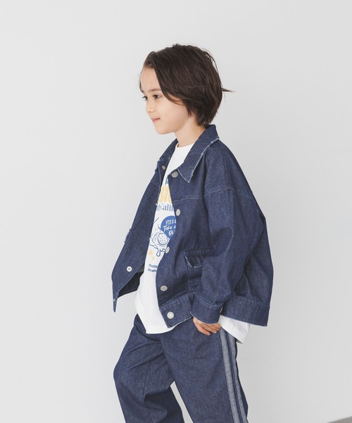 BAYFLOW（ベイフロー）の「[トレンドのゆったりシルエット♪] ビッグＧジャン(KIDS)（デニムジャケット・キッズ・ブラック/ブルー・140cm/150cm/110cm/120cm/130cm）」の19枚目の写真