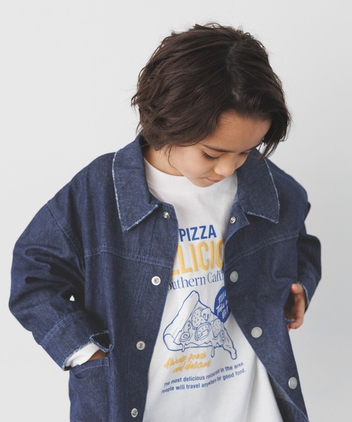 BAYFLOW（ベイフロー）の「[トレンドのゆったりシルエット♪] ビッグＧジャン(KIDS)（デニムジャケット・キッズ・ブラック/ブルー・140cm/150cm/110cm/120cm/130cm）」の18枚目の写真