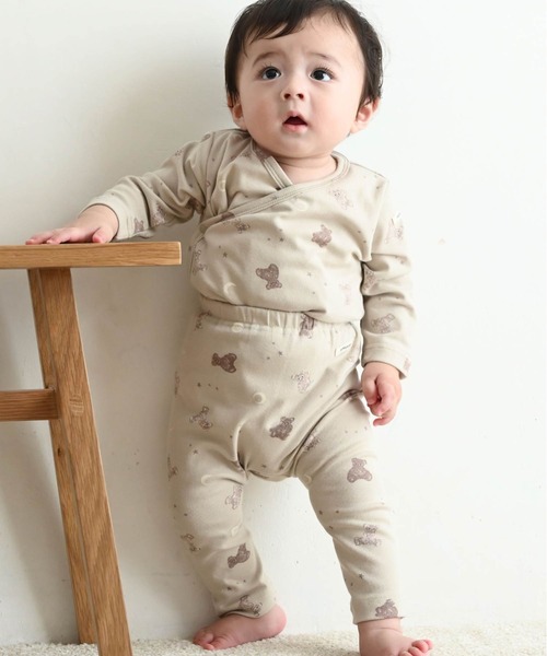PUPPAPUPO（プッパプーポ）の「長袖 ロンパース 上下セット（ロンパース・キッズ・ベビーピンク/グレイッシュベージュ/アイボリー/モカ/ホワイト系その他/ミント/ベージュ系その他・80/70/60）」の8枚目の写真