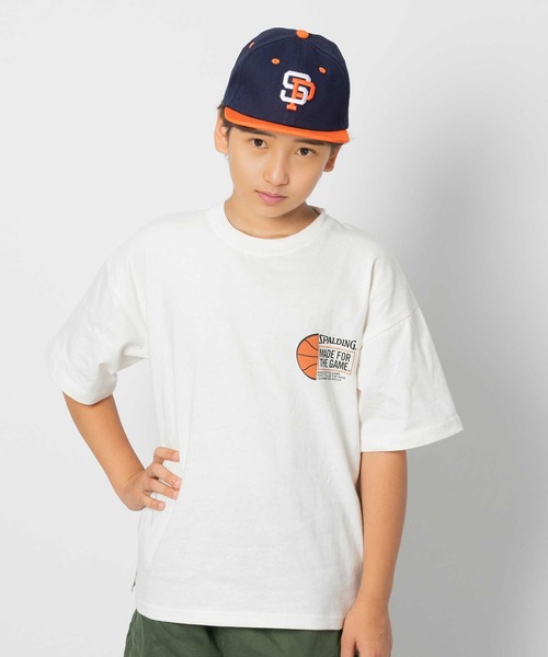 SPALDING(スポルディング)の「SPALDING(スポルディング)配色ストレートキャップ(キャップ・キッズ・オレンジ/ネイビー・フリー)」の3枚目の写真
