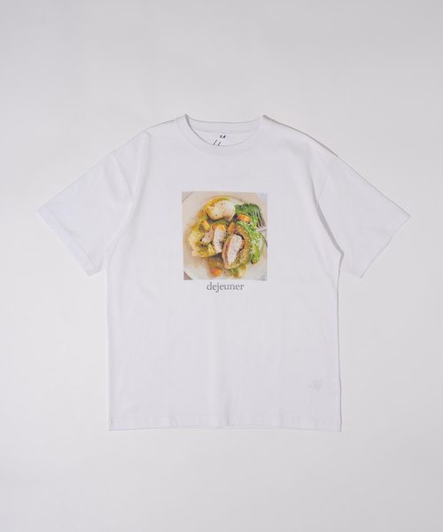 EDIFICE（エディフィス）の「YATARO MATSUURA / 松浦弥太郎 別注 FOOD Tシャツ（Tシャツ/カットソー・メンズ・ホワイト×ホワイト/ホワイト/ホワイト系その他・LARGE/MEDIUM）」の2枚目の写真