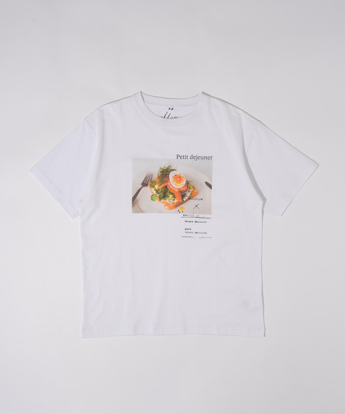 EDIFICE（エディフィス）の「YATARO MATSUURA / 松浦弥太郎 別注 FOOD Tシャツ（Tシャツ/カットソー・メンズ・ホワイト×ホワイト/ホワイト/ホワイト系その他・LARGE/MEDIUM）」の3枚目の写真