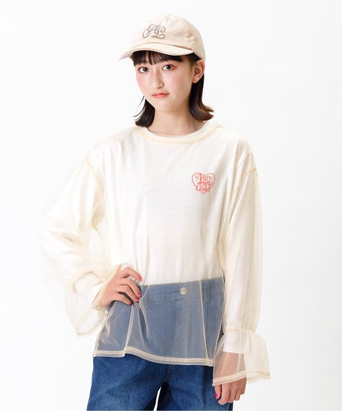 algy(アルジー)の「チュールロンT&ロンTセット(その他トップス・キッズ・サックスブルー/ブラック/アイボリー・SMALL/XX-SMALL/X-SMALL/MEDIUM)」の1枚目の写真