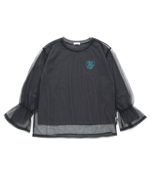 algy(アルジー)の「チュールロンT&ロンTセット(その他トップス・キッズ・サックスブルー/ブラック/アイボリー・SMALL/XX-SMALL/X-SMALL/MEDIUM)」の2枚目の写真